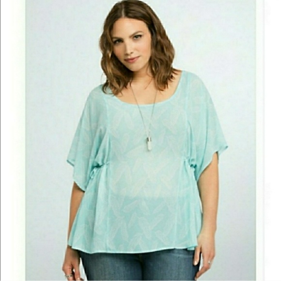 Torrid - Feathered chiffon top - Picture 5 of 8